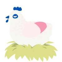 prima facie girl, a white and rose chicken with a half-lace pattern