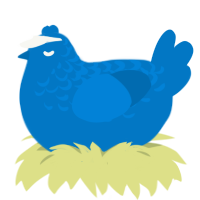 pokemon sapphire, a sapphire chicken with a half-lace pattern