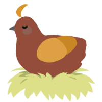 A russet and orange chicken