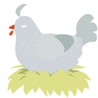 (unnamed), a mist and silver chicken with a half-lace pattern