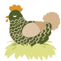 Tripicale Pasta Pack, a olive and beige chicken with a lace pattern