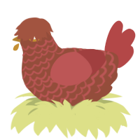 (unnamed), a russet and red chicken with a lace pattern