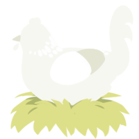(unnamed), a white chicken with a neck-speckle pattern