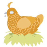 A orange and honey chicken with a lace pattern