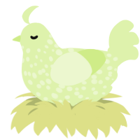 Apple Juice, a apple chicken with a speckle pattern