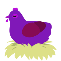 A violet and wine chicken