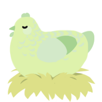 Sour, a apple and gluppy chicken with a half-lace pattern