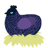 A tumblr and overcast chicken with a double-lace pattern