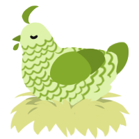 Green Apple, a apple and chartreuse chicken with a lace pattern
