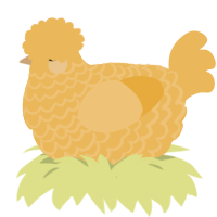 (unnamed), a honey chicken with a lace pattern
