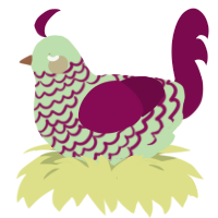 (unnamed), a gluppy and wine chicken with a lace pattern
