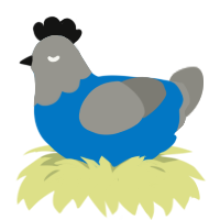 (unnamed), a sapphire and ash chicken with a head pattern