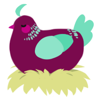 (unnamed), a wine and mint chicken with a neck-band pattern