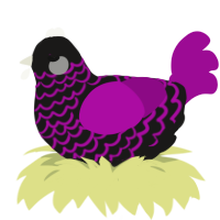 (unnamed), a sable and plum chicken with a lace pattern