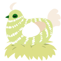 A lemon and cream chicken with a bar pattern