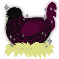 A black and wine chicken with a double-lace pattern
