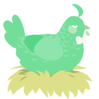 A spring chicken with a half-lace pattern