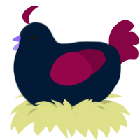 A tumblr and maroon chicken