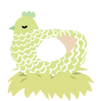 A lemon and cream chicken with a lace pattern