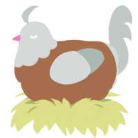 A brown and silver chicken with a head pattern