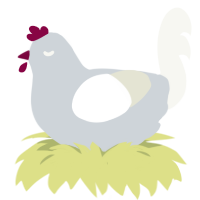Cloud Flair, a mist and white chicken