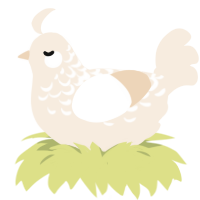 Parfait, a cream chicken with a half-lace pattern