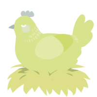 A lemon chicken with a neck-band pattern