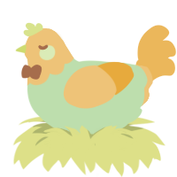 Lemon n Lime, a gluppy and honey chicken with a head pattern