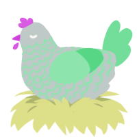 A silver and spring chicken with a lace pattern