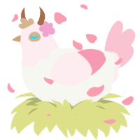A white and rose chicken with a head pattern