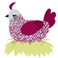 Bad At Stuff, a mist and maroon chicken with a double-lace pattern