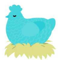 Aquapark, a aqua chicken with a lace pattern