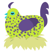 Epatite B, a lime and overcast chicken with a speckle pattern