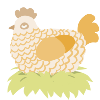 Fried Egg, a cream and honey chicken with a lace pattern
