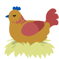 Honey Mustard, a gold and red chicken with a neck-speckle pattern