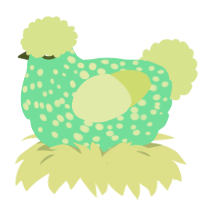 A spring and lemon chicken with a speckle pattern