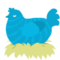 Diever, a cerulean chicken with a bar pattern