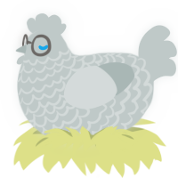 A silver chicken with a lace pattern