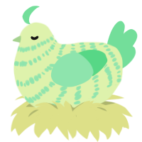 Sour Apple, a apple and spring chicken with a bar pattern