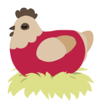 (unnamed), a crimson and beige chicken with a head pattern