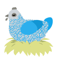 (unnamed), a mist and sky chicken with a double-lace pattern
