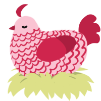 (unnamed), a rose and crimson chicken with a lace pattern
