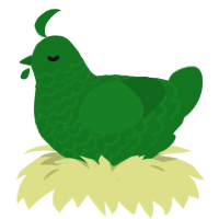 Leafy, a leaf chicken with a lace pattern