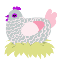 silver medal, a silver and rose chicken with a lace pattern