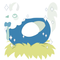 A sapphire and gluppy chicken with a head pattern