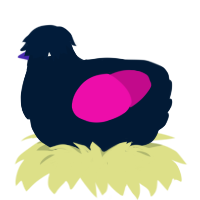 Blip, a tumblr and fuchsia chicken