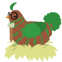 A russet and viridian chicken with a bar pattern