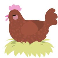 A russet chicken with a speckle pattern