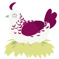 (unnamed), a white and wine chicken with a half-lace pattern