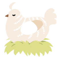 Coconut milk, a cream chicken with a half-bar pattern